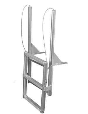 JIF Marine 3-Step Dock Lift Ladder Aluminum Boat - Dock Table