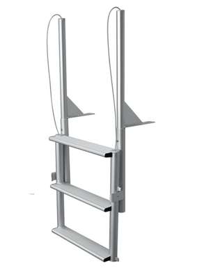 JIF Marine 3-Wide Step Dock Lift Ladder Aluminum Boat - Dock Table