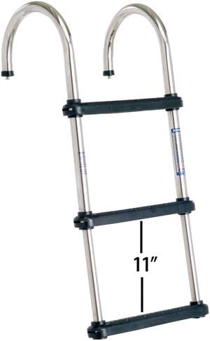 JIF Marine 3-Step Stainless 316 Telescoping Ladder Boat - Dock Table