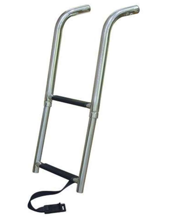 JIF Marine 2-Step Stainless 316 Telescoping Drop Ladder Under Platform Boat - Dock Table