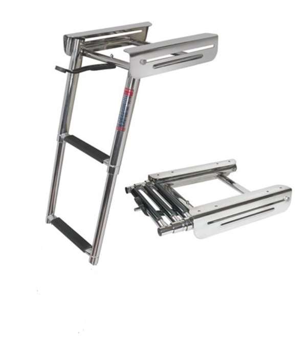 JIF Marine 2-Step Under Platform Sliding Ladder Stainless 316 Boat - Dock Table