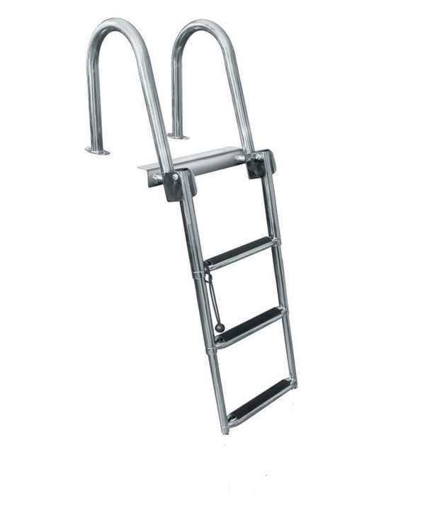 JIF Marine 3-Step Premium Stainless Rear-Entry Ladder Boat - Dock Table