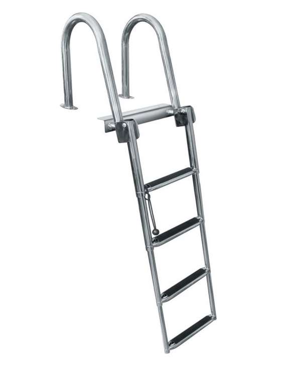 JIF Marine 4-Step Premium Stainless Rear-Entry Ladder Boat - Dock Table