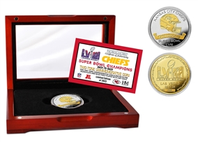 Kansas City Chiefs Super Bowl LVIII Champions Gold and Silver 2-Tone Flip Coin    