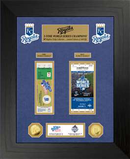 Kansas City Royals World Series Deluxe Gold Coin & Ticket Collection  