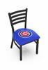 Chicago Cubs 18" Chair with Black Wrinkle Finish  