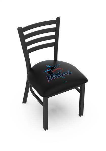Miami Marlins 18" Chair with Black Wrinkle Finish  