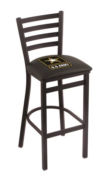 U.S. Army 25" Stationary Counter Stool with Black Wrinkle Finish  