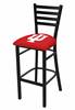 Indiana 25" Stationary Counter Stool with Black Wrinkle Finish    