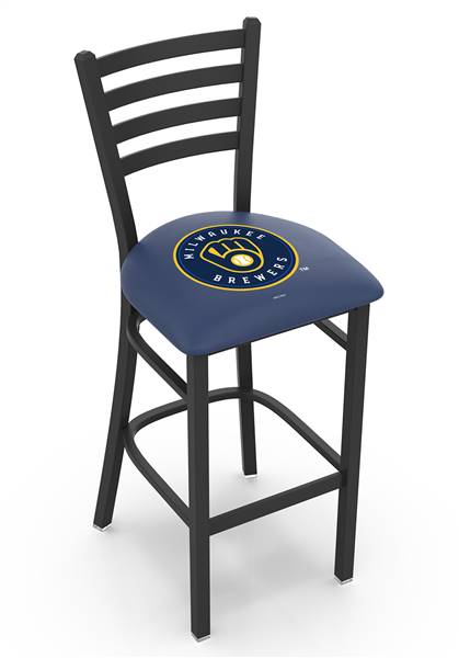 Milwaukee Brewers 25" Stationary Counter Stool with Black Wrinkle Finish  