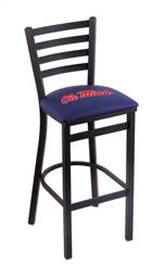 Ole' Miss 25" Stationary Counter Stool with Black Wrinkle Finish  