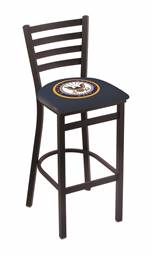 U.S. Navy 25" Stationary Counter Stool with Black Wrinkle Finish  