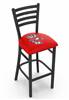 Wisconsin "Badger" 25" Stationary Counter Stool with Black Wrinkle Finish  