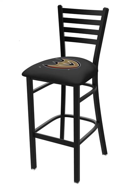 L004 Anaheim Ducks 30" Stationary Bar Stool with Black Wrinkle Finish  