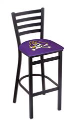 East Carolina 30" Stationary Bar Stool with Black Wrinkle Finish  