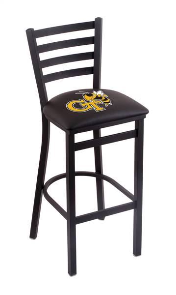 Georgia Tech 30" Stationary Bar Stool with Black Wrinkle Finish  