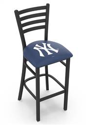 New York Yankees 30" Stationary Bar Stool with Black Wrinkle Finish  