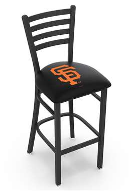 San Francisco Giants 30" Stationary Bar Stool with Black Wrinkle Finish  