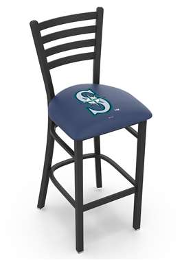 Seattle Mariners 30" Stationary Bar Stool with Black Wrinkle Finish  