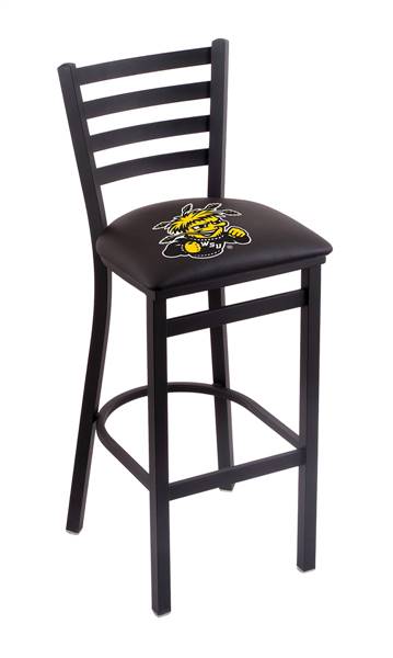 Wichita State 30" Stationary Bar Stool with Black Wrinkle Finish  