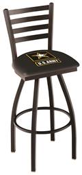 U.S. Army 25" Swivel Counter Stool with Black Wrinkle Finish  