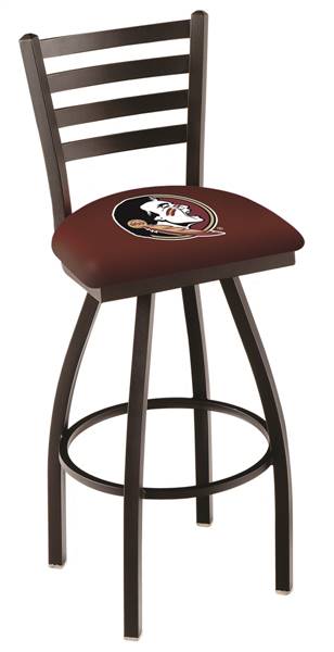 Florida State (Head) 25" Swivel Counter Stool with Black Wrinkle Finish  