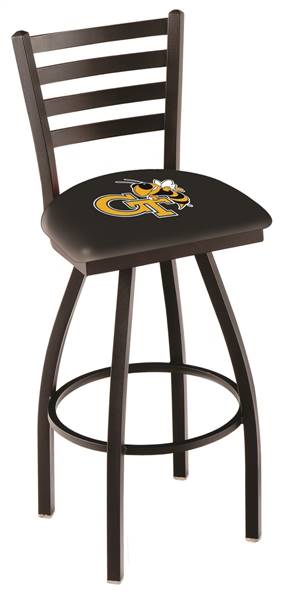 Georgia Tech 25" Swivel Counter Stool with Black Wrinkle Finish  