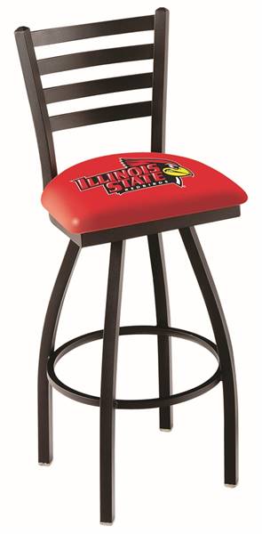 Illinois State 25" Swivel Counter Stool with Black Wrinkle Finish  