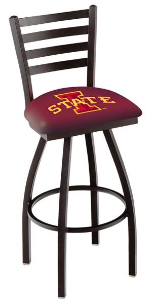 Iowa State 25" Swivel Counter Stool with Black Wrinkle Finish  