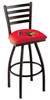 Louisville 25" Swivel Counter Stool with Black Wrinkle Finish  