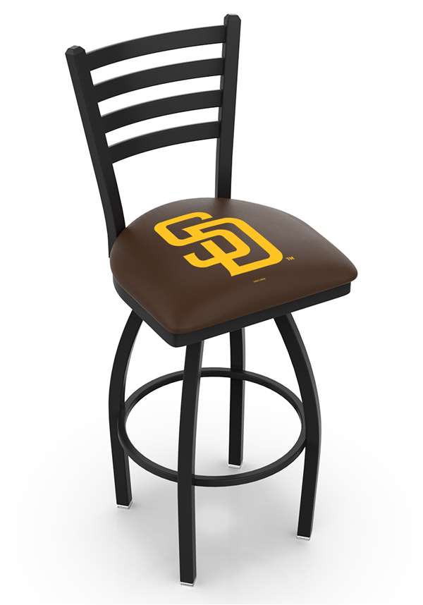 San Diego Padres 25" Swivel Counter Stool with Black Wrinkle Finish  