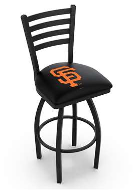 San Francisco Giants 25" Swivel Counter Stool with Black Wrinkle Finish  