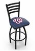 Washington Nationals 25" Swivel Counter Stool with Black Wrinkle Finish  