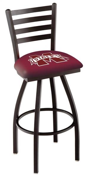 Mississippi State 25" Swivel Counter Stool with Black Wrinkle Finish  