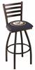 U.S. Navy 25" Swivel Counter Stool with Black Wrinkle Finish  