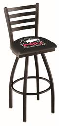 Northern Illinois 25" Swivel Counter Stool with Black Wrinkle Finish  