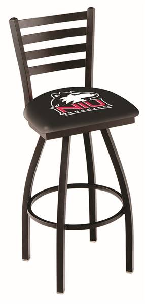 Northern Illinois 25" Swivel Counter Stool with Black Wrinkle Finish  