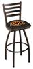 Oklahoma State 25" Swivel Counter Stool with Black Wrinkle Finish  