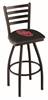 L014 Oklahoma 25" Swivel Counter Stool with Black Wrinkle Finish  