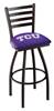 TCU 25" Swivel Counter Stool with Black Wrinkle Finish  