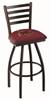 Texas State 25" Swivel Counter Stool with Black Wrinkle Finish  