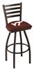 Virginia Tech 25" Swivel Counter Stool with Black Wrinkle Finish  
