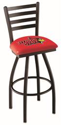 Illinois State 30" Swivel Bar Stool with Black Wrinkle Finish  