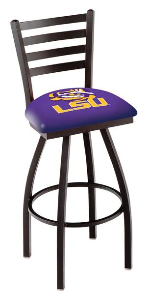 Louisiana State 30" Swivel Bar Stool with Black Wrinkle Finish  