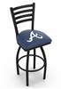 Atlanta Braves 30" Swivel Bar Stool with Black Wrinkle Finish  