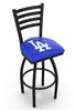 Los Angeles Dodgers 30" Swivel Bar Stool with Black Wrinkle Finish  