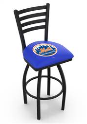 New York Mets 30" Swivel Bar Stool with Black Wrinkle Finish  