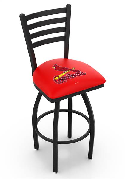 St. Louis Cardinals 30" Swivel Bar Stool with Black Wrinkle Finish  