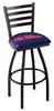 Ole' Miss 30" Swivel Bar Stool with Black Wrinkle Finish  