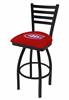 Montreal Canadiens 36" Swivel Bar Stool with Black Wrinkle Finish  